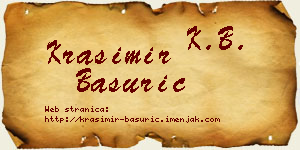 Krasimir Basurić vizit kartica